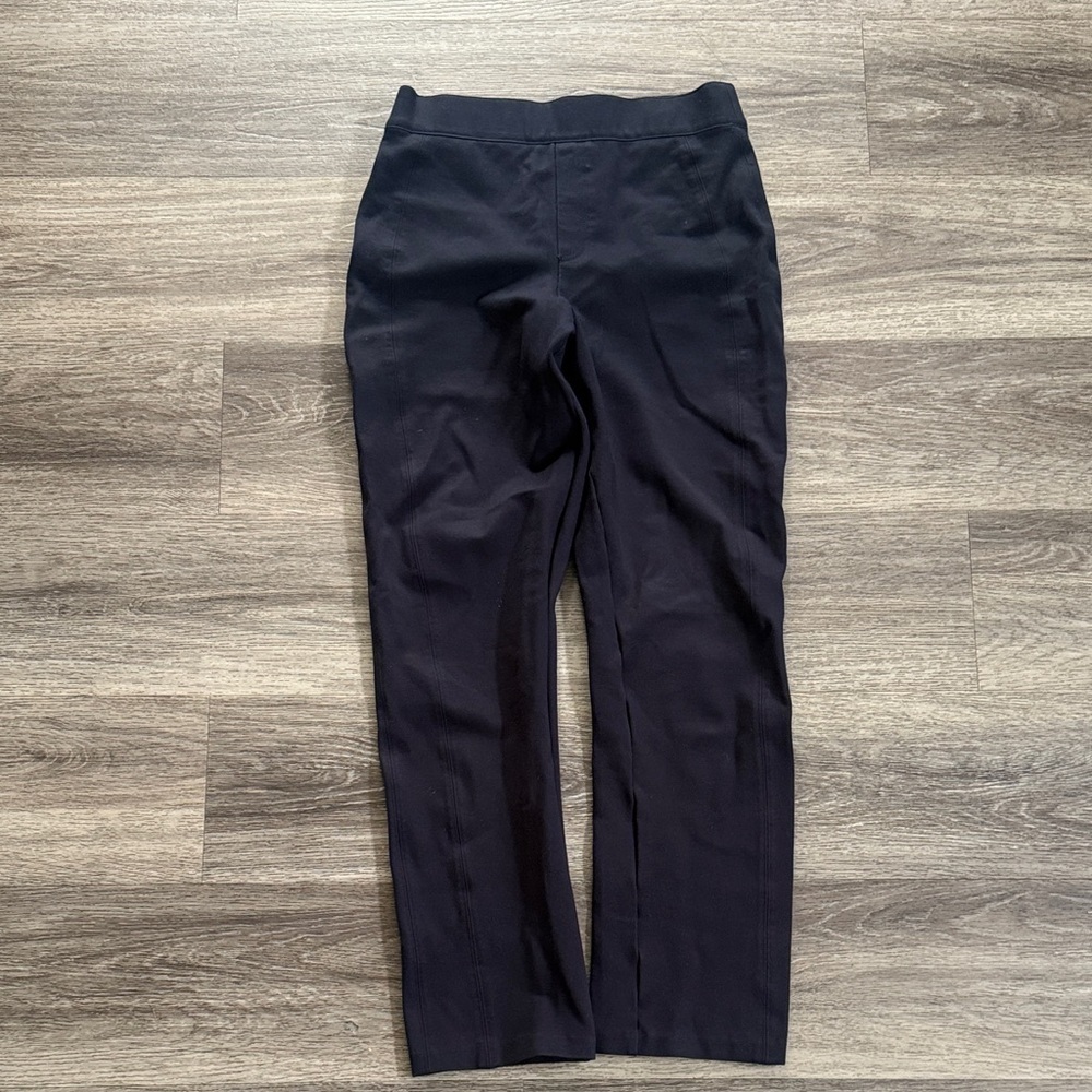 SPANX Navy Straight Leg Pants Size Medium Women’s High rise Pull on